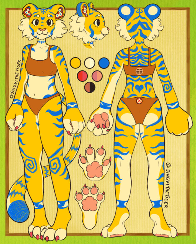 front+back,headshot, pawshot, footshot, complex markings - 106USD/175AUD